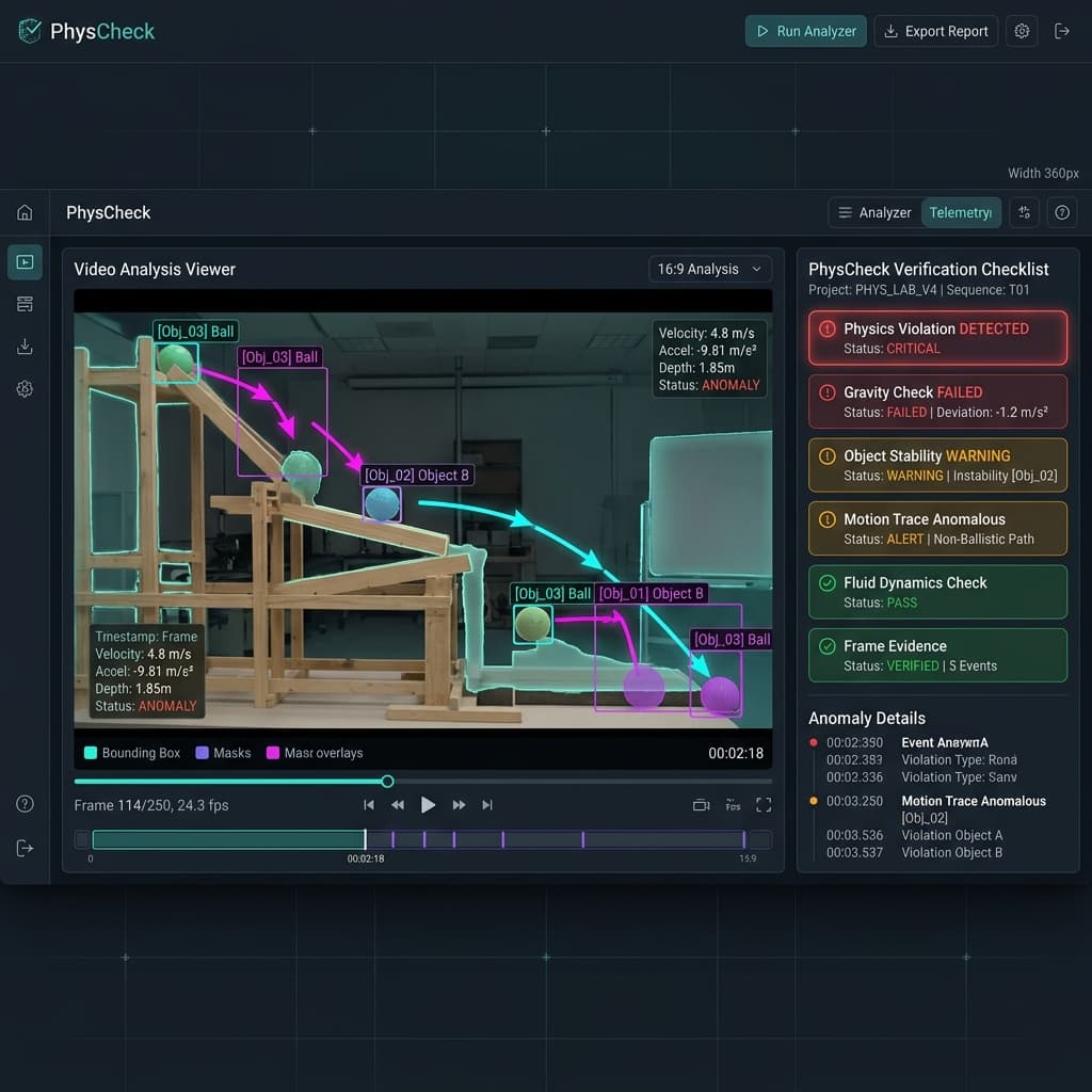 PhysCheck screenshot